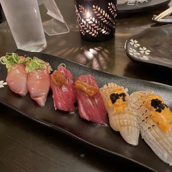 Raisu - Hamachi Bluefin tuna Ika - Japanese Near Me - Chicago, Illinois Raisu - Hamachi Bluefin tuna Ika - Japanese Near Me - Chicago, Illinois