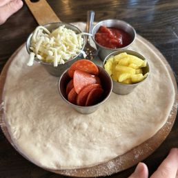 Kids can make their own pizza. Kids can make their own pizza.