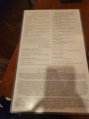 Menu photo 7 The Warren Tavern Charlestown, MA Menu photo 7 The Warren Tavern Charlestown, MA