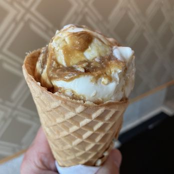 Salt & Straw - Salted Caramel Cone - Ice Cream & Frozen Yogurt Near Me - Seattle, Washington