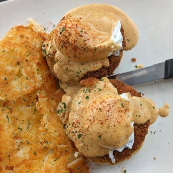 Mikayla's Cafe - Spicy Crab Cakes Benedict - American Near Me - Santa Clara, California Mikayla's Cafe - Spicy Crab Cakes Benedict - American Near Me - Santa Clara, California