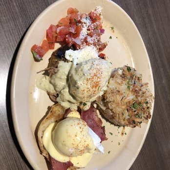 Snooze, an A.M. Eatery - Double Benny , original Benedict and a chili verde Benedict - Breakfast & Brunch Near Me - Tempe, Arizona