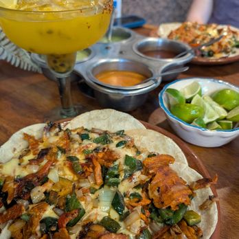 Sonorita - Al Pastor Alambres and Passion Fruit Margarita - Tacos Near Me - Puerto Vallarta, JAL
