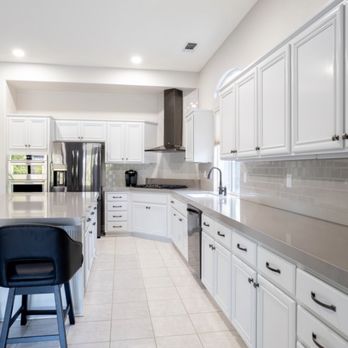 ATP Painting Services - Full kitchen/ home and cabinet repaint. Also installed all new knobs and pulls in the cabinets - Painters Near Me ATP Painting Services - Full kitchen/ home and cabinet repaint. Also installed all new knobs and pulls in the cabinets - Painters Near Me