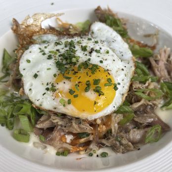 The Dearborn - Hash brown and duck gravy - New American Near Me - Chicago, Illinois The Dearborn - Hash brown and duck gravy - New American Near Me - Chicago, Illinois