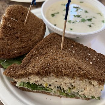 The Upper Crust Sandwich Shoppe - Tuna on wheat with clam chowder - Delis Near Me - Riverside, California The Upper Crust Sandwich Shoppe - Tuna on wheat with clam chowder - Delis Near Me - Riverside, California