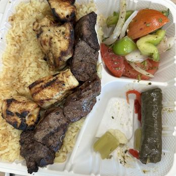 Wow Kabab - Chicken and beef combo plate - Mediterranean Near Me - Rancho Cucamonga, California Wow Kabab - Chicken and beef combo plate - Mediterranean Near Me - Rancho Cucamonga, California