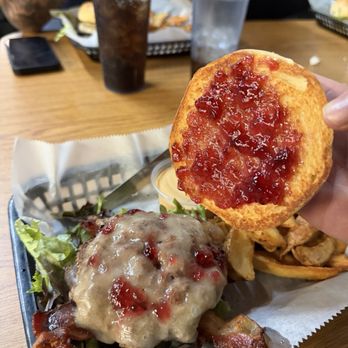 Fat Boys Bar and Grill - Pb&j cheese burger - American Near Me - Sandston, Virginia Fat Boys Bar and Grill - Pb&j cheese burger - American Near Me - Sandston, Virginia
