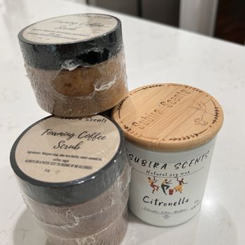 Subira Scents - Coffee scrub and citronella candle. - Candle Stores Near Me Subira Scents - Coffee scrub and citronella candle. - Candle Stores Near Me
