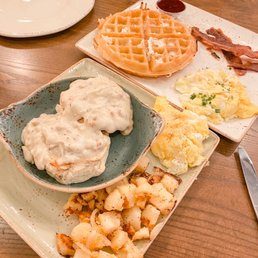 Biscuits & Turkey Sausage Gravy With Eggs
