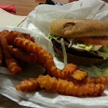 Carter's Burger - 1/2 price quarter lb maverick and small sweet potato fries - Burgers Near Me - Bryan, Texas
