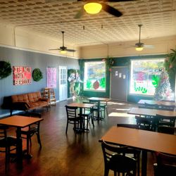 Sugar High Bake Shop - View from counter to entry.