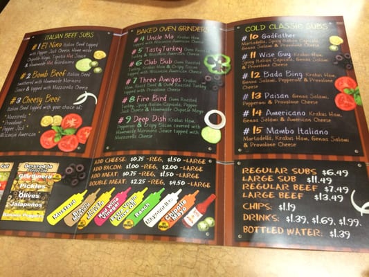 Menu photo 1 Bubs Subs Algonquin, IL Menu photo 1 Bubs Subs Algonquin, IL