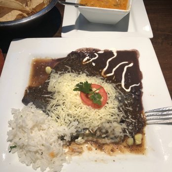 Blue Agave Grill - Vegetable Enchiladas and Warm Chorizo Corn Dip - Seafood Near Me - Denver, Colorado