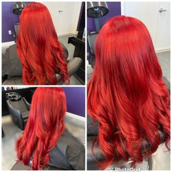 House of Beauty Hair Salon and Spa - Bright red