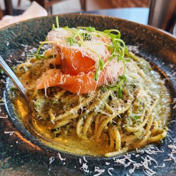 Ginger By Chillax - Pest salmon linguine - Cafes Near Me - Thornhill, Ontario