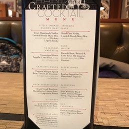 Cocktail menu
