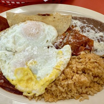 Burrolandia Mexican Grill - Red Chilaquiles, so bomb! - Mexican Near Me - Lancaster, California