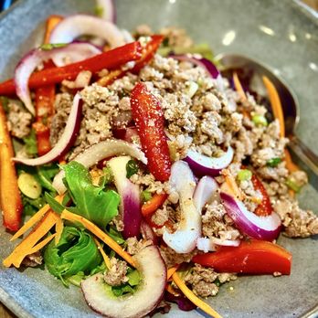 Lime Leaf - Ground pork laab - Thai Near Me - Weymouth, Massachusetts Lime Leaf - Ground pork laab - Thai Near Me - Weymouth, Massachusetts