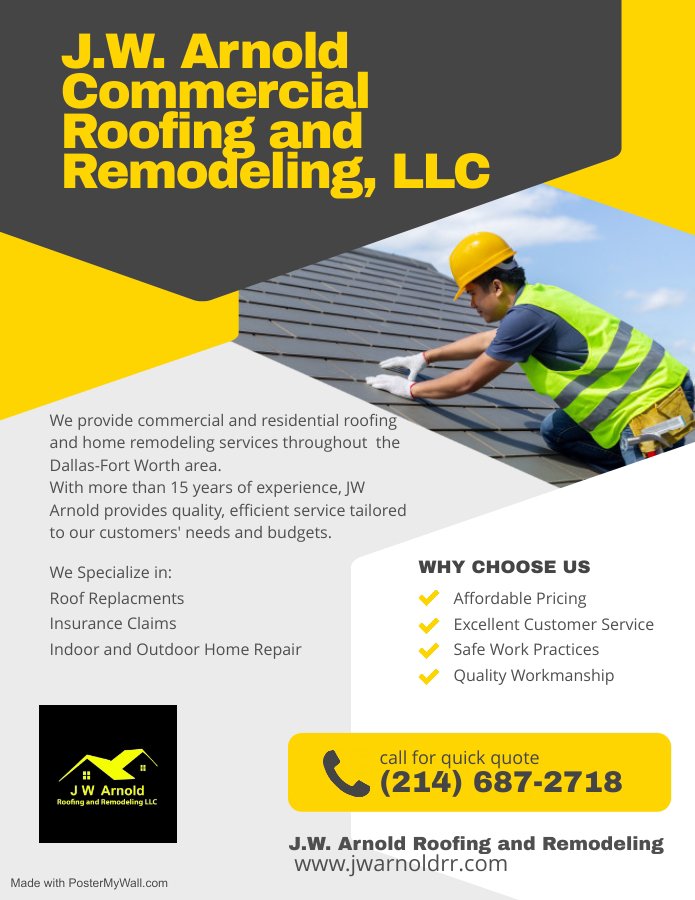 Slide of J.W. Arnold Roofing LLC Commercial & Residential Remodeling