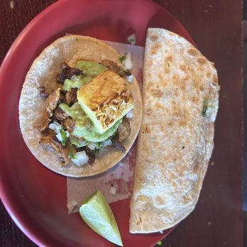 Tacos Chukis - Pineapple on the taco! And quesadilla - Mexican Near Me - Seattle, Washington