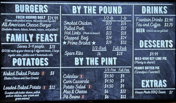 Menu photo 5 Old 76 Smokehouse Branson, MO