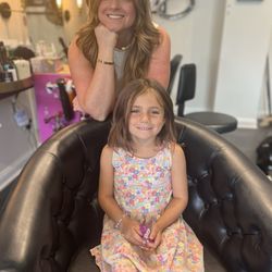 Salon on Savannah - Lauren and her #1 assistant for the day!