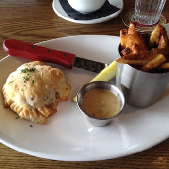 Red Cow 50th & France - Elk Wellington: elk patty & brie in a puff pastry, served with beer mustard for dipping. Looks better than it tastes. - Burgers Near Me - Minneapolis, Minnesota
