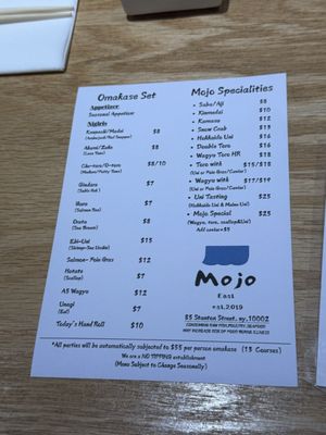 Menu photo 1 Mojo East New York, NY Menu photo 1 Mojo East New York, NY