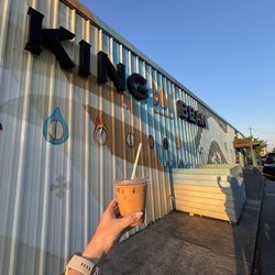 King Bean Coffee Roasters - Iced pistachio latte