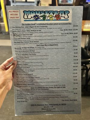Menu photo 1 Mousetrap Bar & Grill Indianapolis, IN Menu photo 1 Mousetrap Bar & Grill Indianapolis, IN