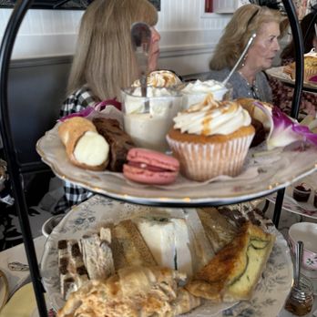 Robinsons Tea Room - Look at this beautiful tower of treats and delectables. - Desserts Near Me - Stony Brook, New York