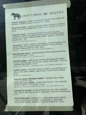 Menu photo 4 Craftsman and Wolves Mountain View, CA