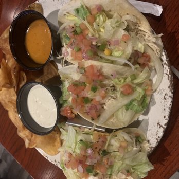 Wolfies Grill - Geist - Buffalo chicken tacos (I had ordered the buffalo chicken wrap) - American Near Me - Indianapolis, Indiana Wolfies Grill - Geist - Buffalo chicken tacos (I had ordered the buffalo chicken wrap) - American Near Me - Indianapolis, Indiana