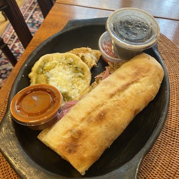 Polanquito - Carryout displayed at home- pulled pork sandwich - Tacos Near Me - Houston, Texas