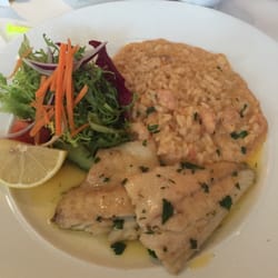 Da Claudio - Sea bass with prawn risotto- delicious!