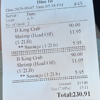 King Crab - It was not worth the price.  Double shrimp and sausage would have been good. - Cajun/Creole Near Me - Mishawaka, Indiana