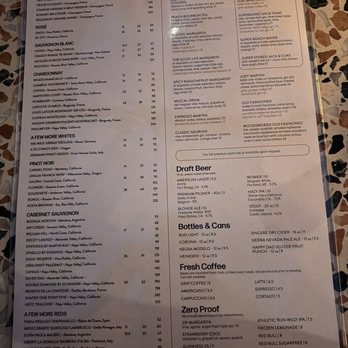 JOEY Valley Fair - Menu drinks - Sushi Bars Near Me - Santa Clara, California