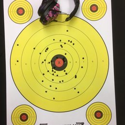 Hadn't fired a handgun in 20-30 years so All 50 rounds inside the yellow. I'll take that! Hadn't fired a handgun in 20-30 years so All 50 rounds inside the yellow. I'll take that!
