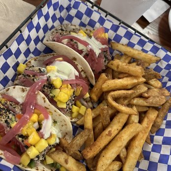 Dockside Brewery - Ahi Tuna Tacos - Breweries Near Me - Milford, Connecticut Dockside Brewery - Ahi Tuna Tacos - Breweries Near Me - Milford, Connecticut