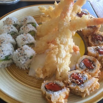 Green Leaf Sushi - Combo 5! Cali roll, prawn tempura and spicy salmon tempura roll. - Sushi Bars Near Me - Vancouver, British Columbia