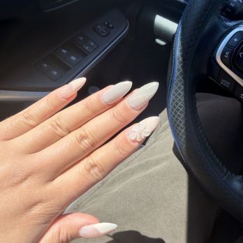 Nail Spot - Pink French + 3d flower + cat eye medium almond gel x set - Nail Salons Near Me - Anaheim, California Nail Spot - Pink French + 3d flower + cat eye medium almond gel x set - Nail Salons Near Me - Anaheim, California