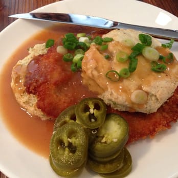 Revel - Best biscuit and pork katsu ever with bull dog gravy. So so so good. Wished the pork was a little thicker but else was perfect!! - Korean Near Me - Seattle, Washington Revel - Best biscuit and pork katsu ever with bull dog gravy. So so so good. Wished the pork was a little thicker but else was perfect!! - Korean Near Me - Seattle, Washington