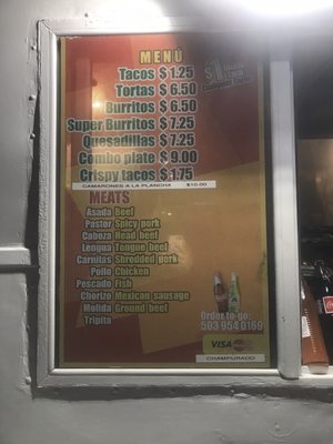 Menu photo 2 Los Cactus Happy Valley, OR