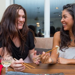 Southpaw Kitchen - Chef recruitment agency San Francisco | A couple of our clients enjoying some fun times during a private dinner they hosted with friends