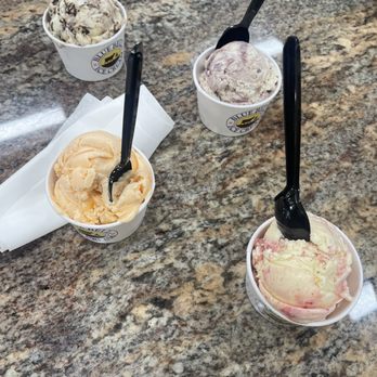 Blue Bell Creameries - Ice cream selection. Peach and strawberry cheese cake were a hit! - Ice Cream & Frozen Yogurt Near Me - Brenham, Texas