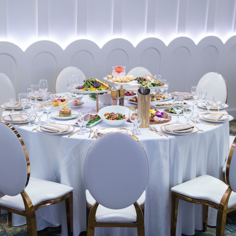 The event table wow very classy the caviar with the salmon was to die for
