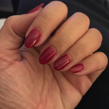 A Nail & Spa - Gel manicure on natural nails. She gets the polish right at the cuticle, which I - Nail Salons Near Me - Burbank, California