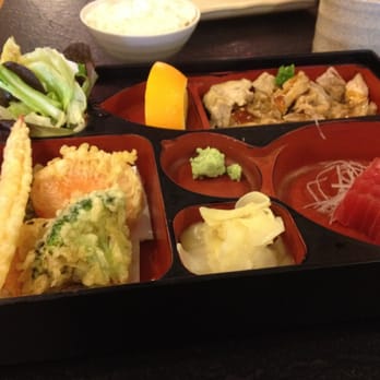 Sushi Kei - Lunch Bento Combo - Chicken Teriyaki, Mixed Tempura, Tuna Sashimi - Sushi Bars Near Me - Millbrae, California Sushi Kei - Lunch Bento Combo - Chicken Teriyaki, Mixed Tempura, Tuna Sashimi - Sushi Bars Near Me - Millbrae, California