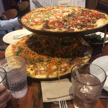 Moose's Tooth - The bottom pizza was the Amazing Apricot one! I can't think of the exact name but this is perfection!! - Pizza Near Me - Anchorage, Alaska